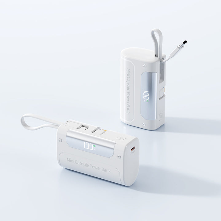 Kompakt Mini-Powerbank med Digital LED-display Skanto