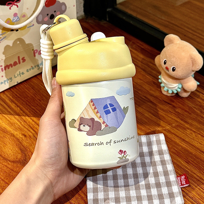 Dame isolert drikkeflaske med leken bjørnemotiv Skanto