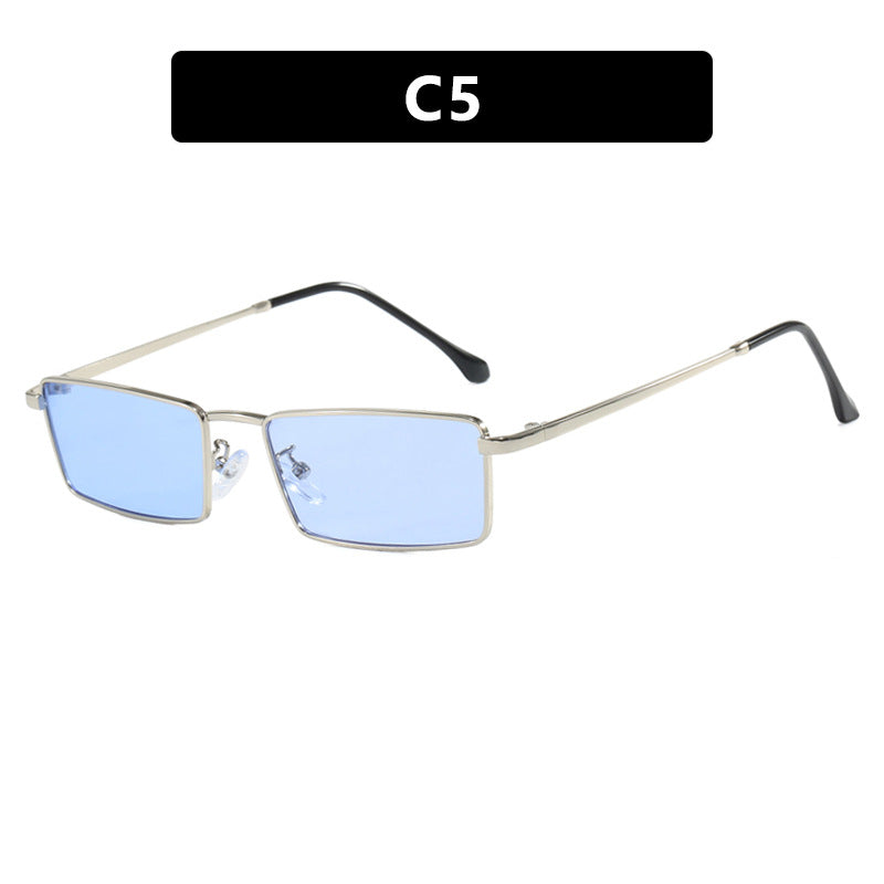 Women's square sunglasses with metal frame and comfortable nose padding Skanto