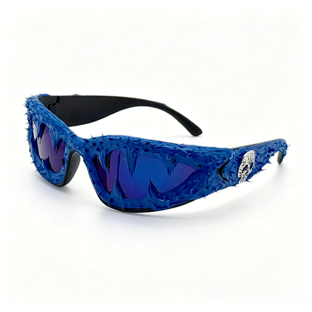 Dame kreativ fashion-solbriller med unike pigger og skull-design Skanto
