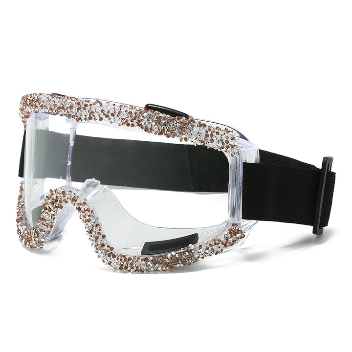 Dame Glamorøs Skibrille med glitrende smykkeinnfatning Skanto