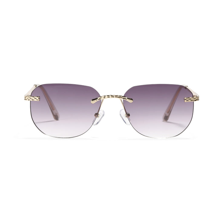 Damer casual oversized solbriller med elegant metallramme Skanto