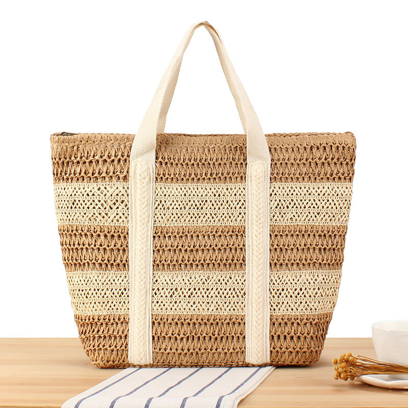 Tote bag in modern basket design with sturdy handles Skanto