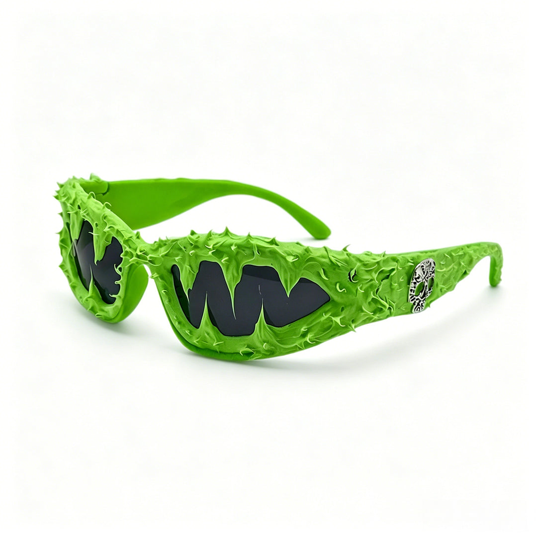 Dame kreativ fashion-solbriller med unike pigger og skull-design Skanto