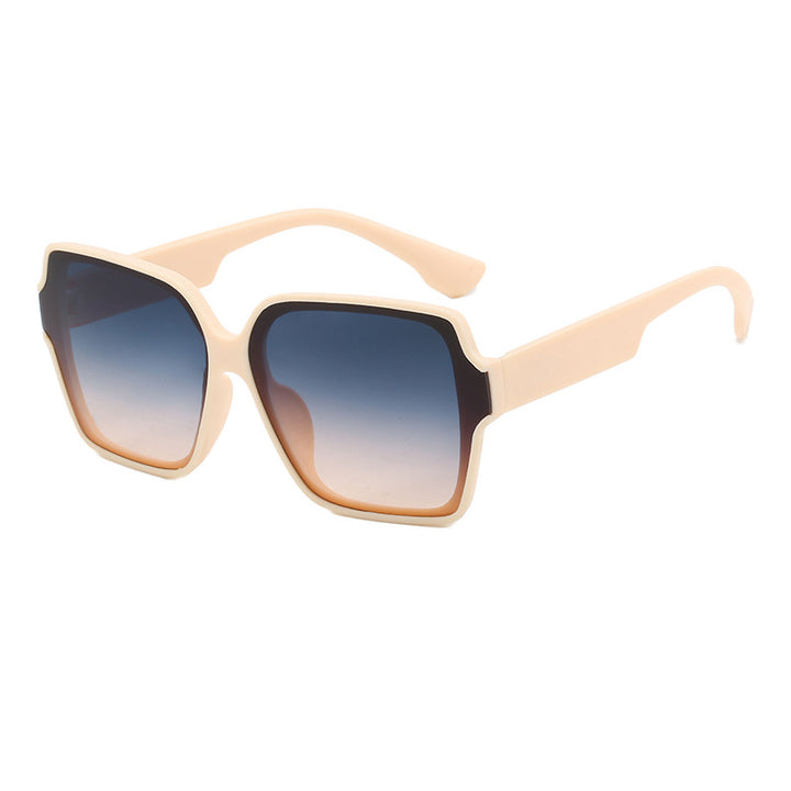Dame kvadratisk solbrille med unik, stilfull ramme Skanto