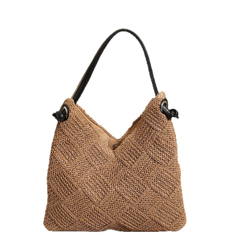 Braided shoulder bag made of natural materials Skanto