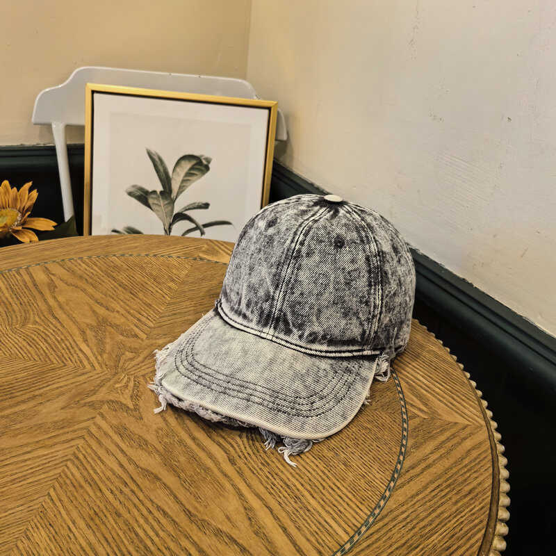 Herre Slitt Denim Baseball Cap Skanto 1784270742