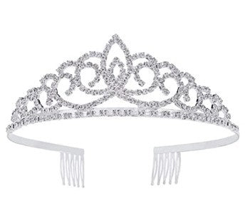 Dame Elegant Strass-Tiaras med blomsterdesign Skanto