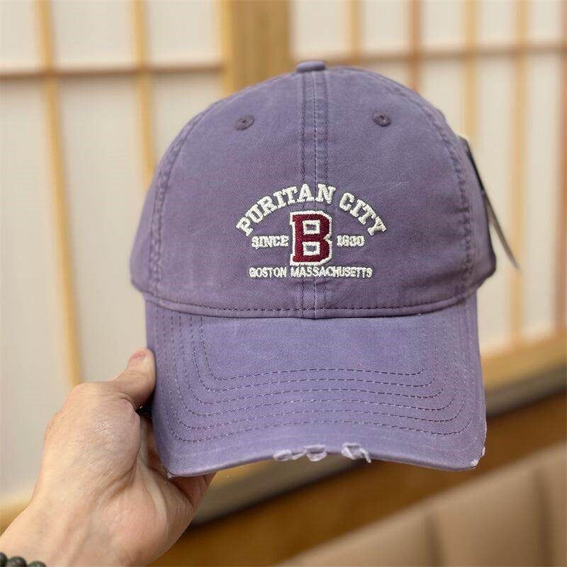 Kvinne Vintage Slitt Brodert Baseball Caps Skanto
