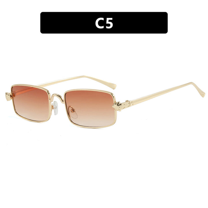 Women's elegant square sunglasses with luxury metal frame and UV protection Skanto