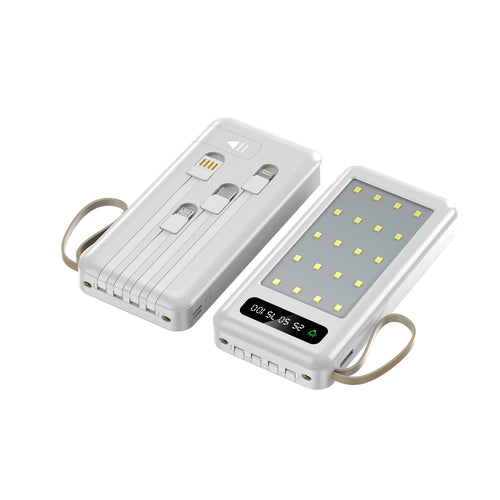 Bærbar Powerbank med multifunksjonell USB-C ladekabel Skanto