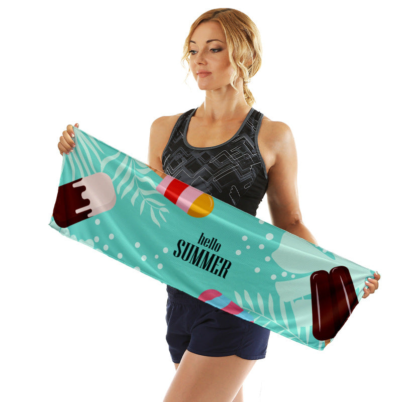 Sporty mikrofiberklut med livlig sommersdesign Skanto