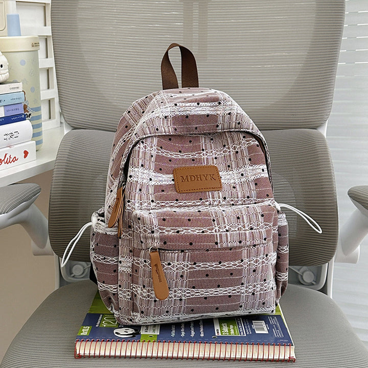 Chic Teksturert Mini Skole Ryggsekk