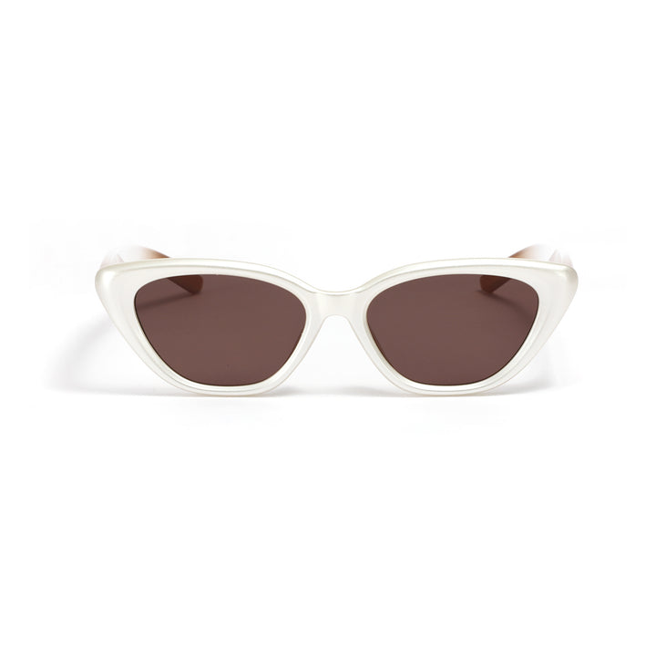 Dame Cat-Eye solbriller med gjennomsiktig design Skanto