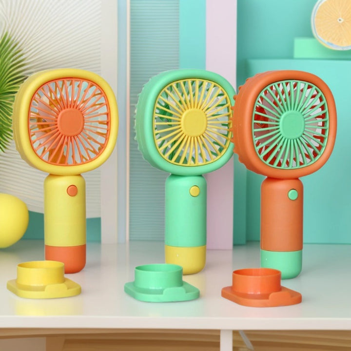 Unisex Håndholdt Vifte med ergonomisk design og praktisk ståfunksjon Skanto