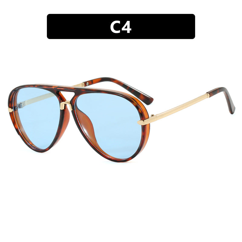 Women's Fashionable Pilot Sunglasses with Elegant Metal Accents Skanto