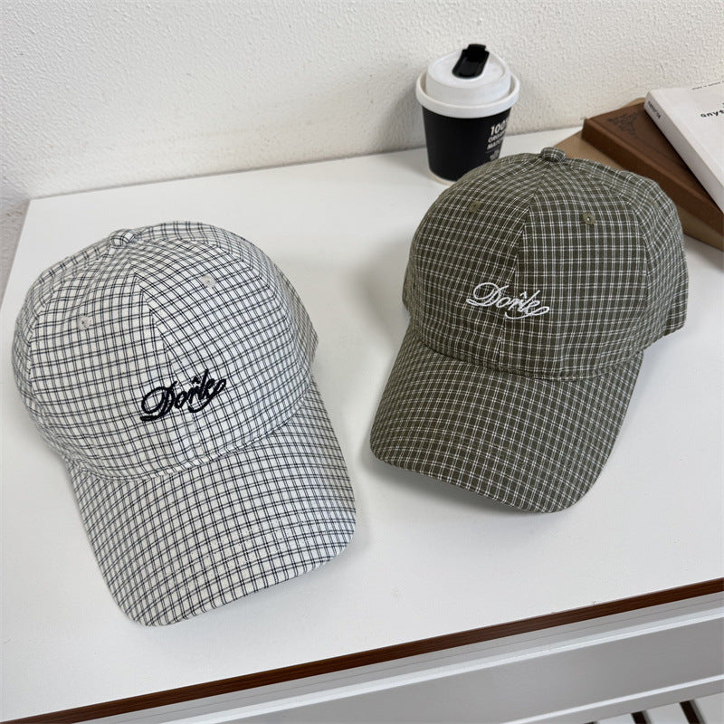 Herre Casual Rutet Baseball Caps Skanto