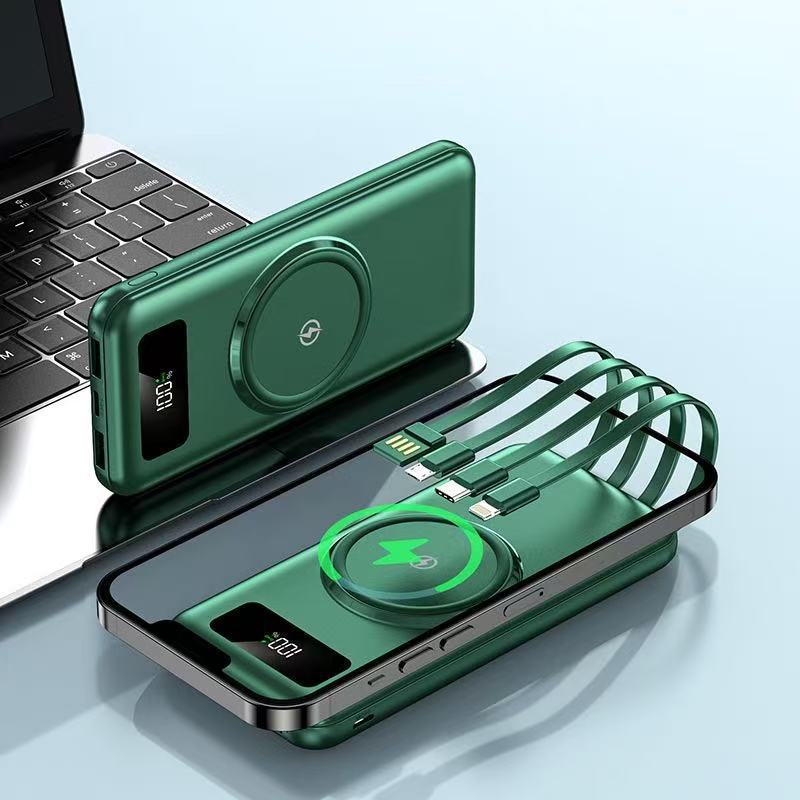 Bærbar powerbank med trådløs ladefunksjon Skanto