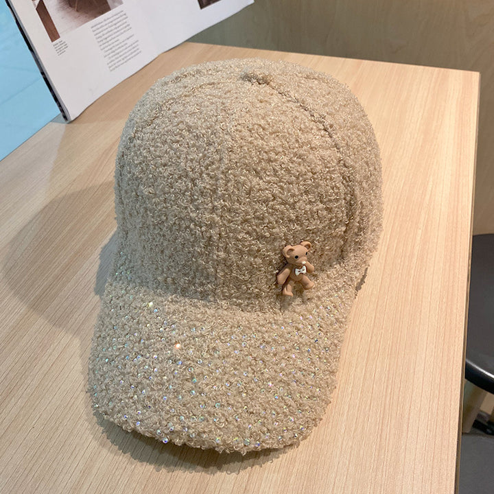 Kvinne Shimmering Fuzzy Baseball Cap Skanto