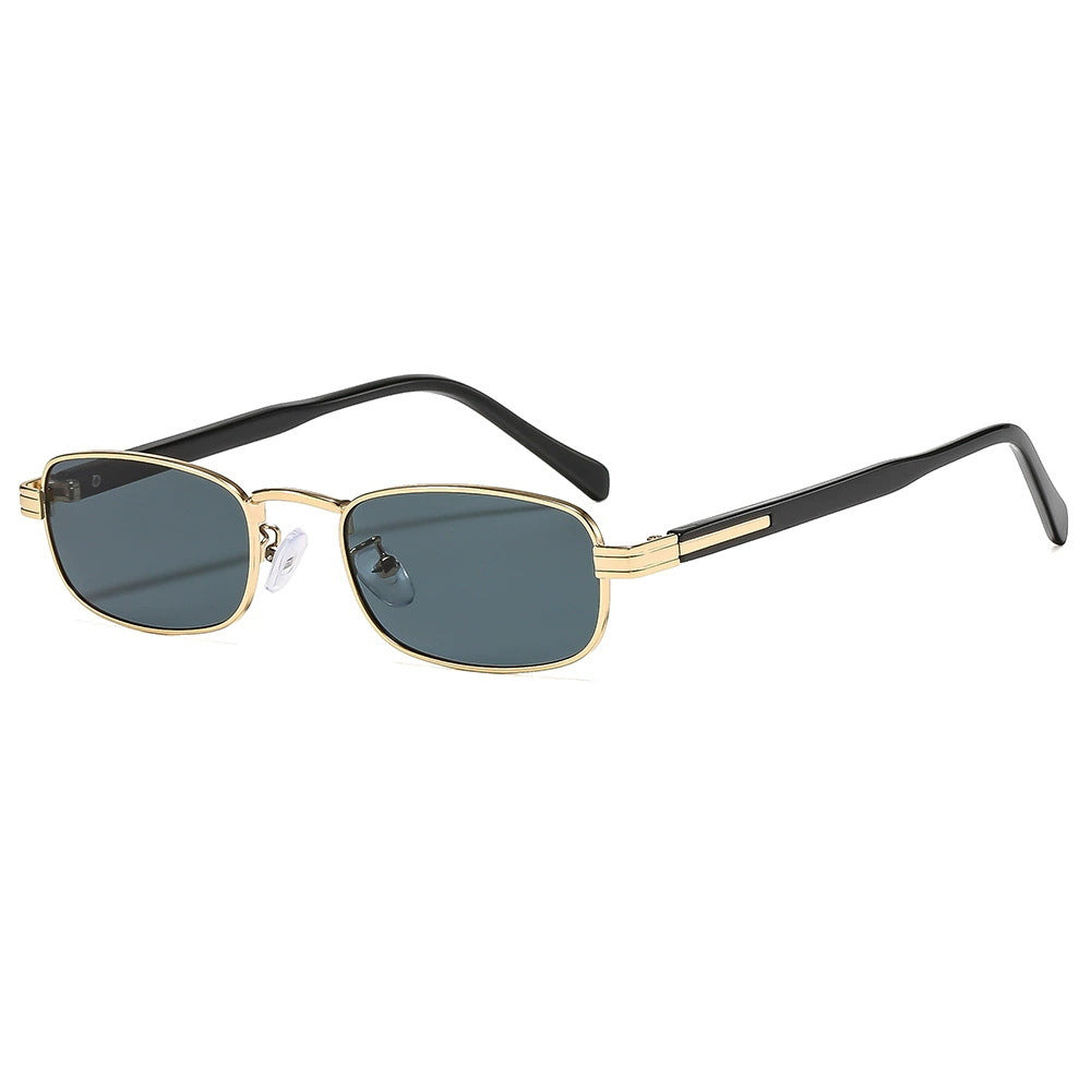 Women's fashionable sunglasses with stylish metal frame and orange lenses Skanto