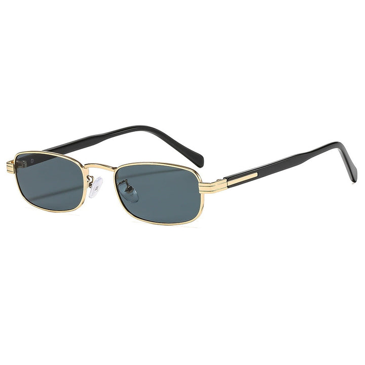 Women's fashionable sunglasses with stylish metal frame and orange lenses Skanto