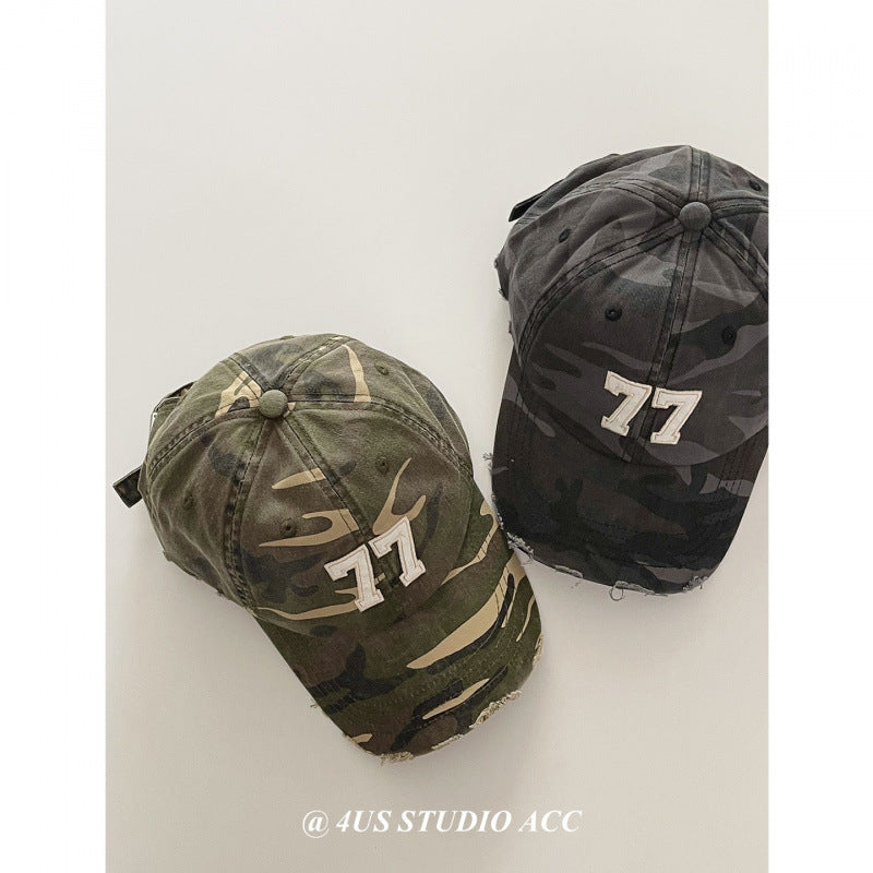 Kvinnenes slitt kamuflasje baseball caps Skanto