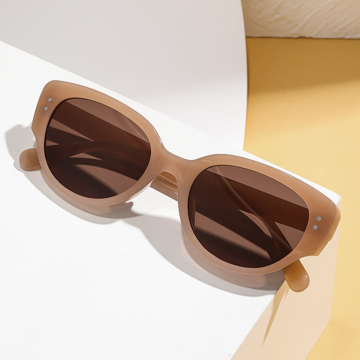 Dame moteriktig Cat-Eye briller med trendy tykke rammer Skanto