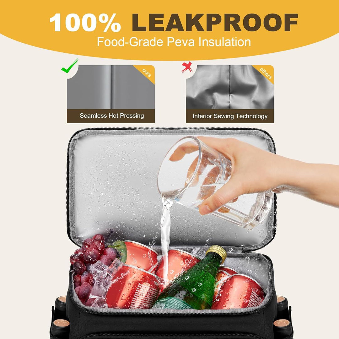Unisex Insulated Cooler Backpack with Bottle Holder, Organizer Compartments, and Padded Carrying Comfort Skanto