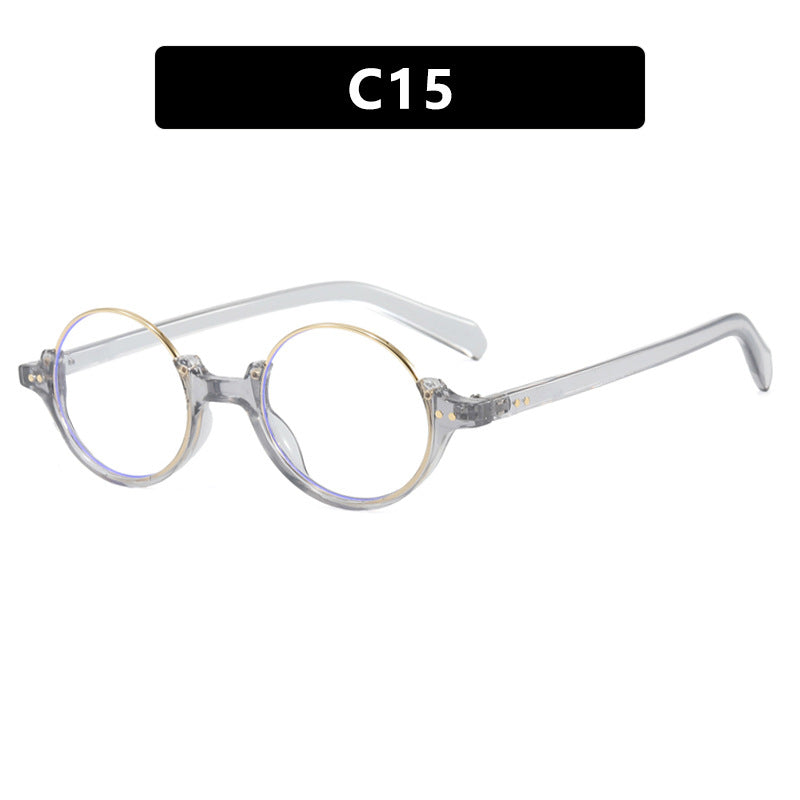 Women's round sunglasses with elegant plastic-coated frame Skanto