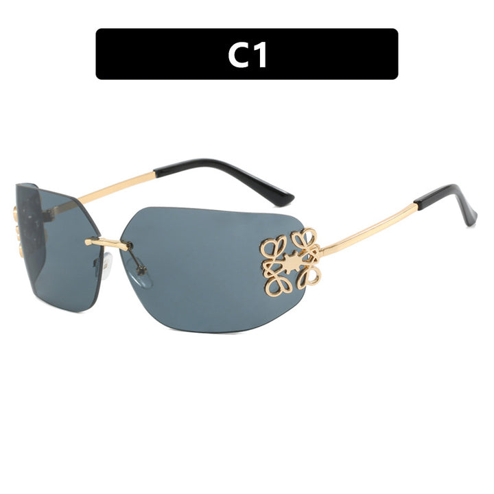 Women's extravagantly designed sunglasses with elegant decorations Skanto