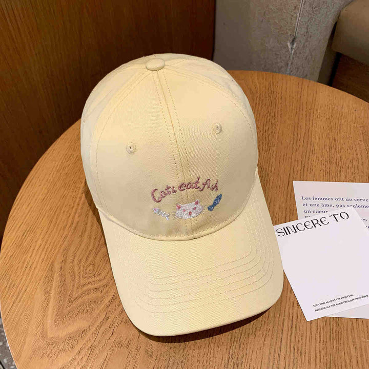 Kvinnebrodert katt-tema baseball cap Skanto