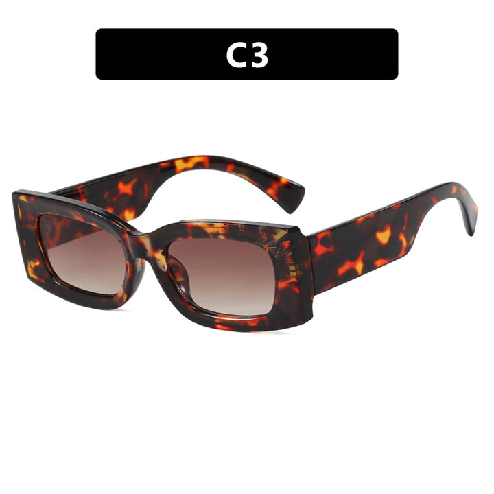 Women's modern square sunglasses with transparent frame and protective UV filter Skanto