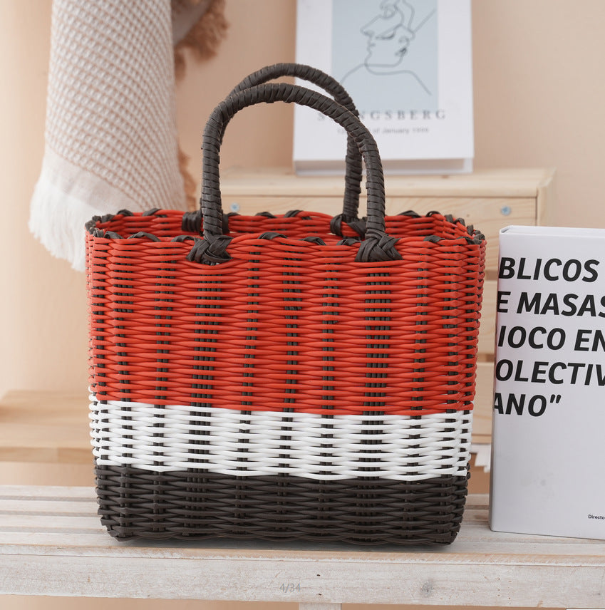 Håndlaget kurvveske med stilig design Skanto