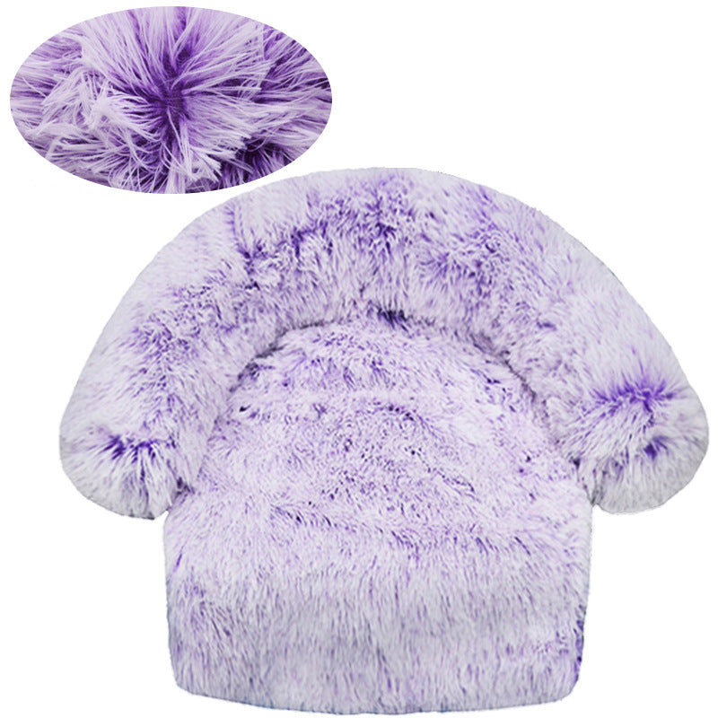 Fluffy Rund Sofa Hundeseng