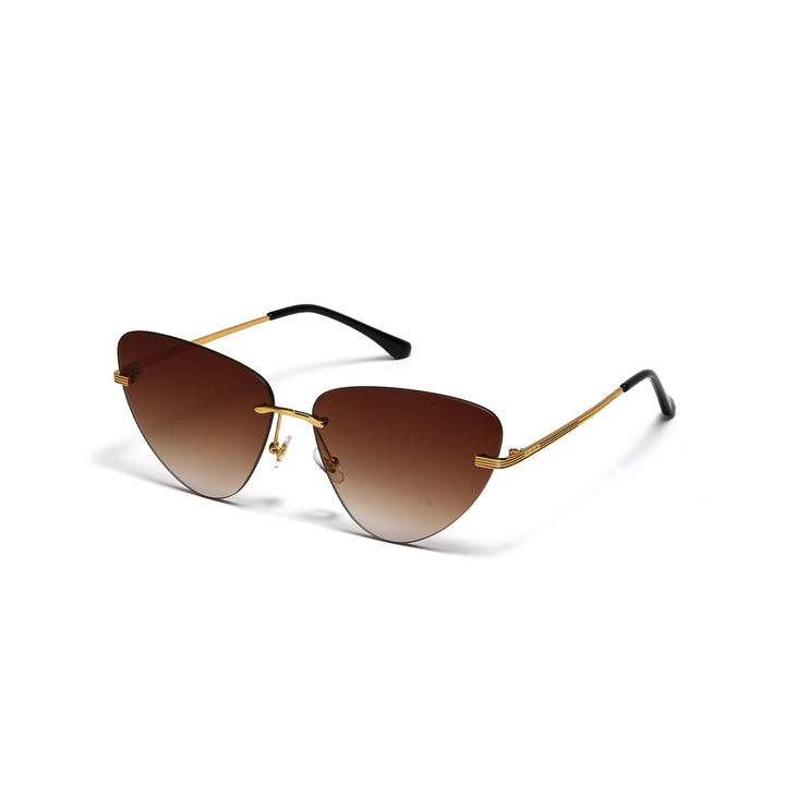 Dame moteriktig solbrille i trendy cat-eye design Skanto