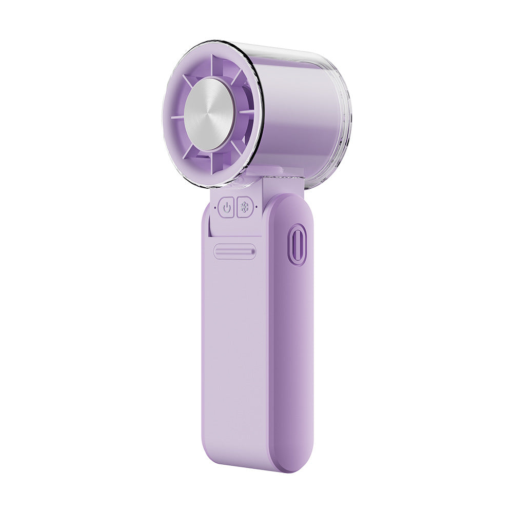 Dame bærbar mini vifte med USB-ladefunksjon og LED-skjerm Skanto