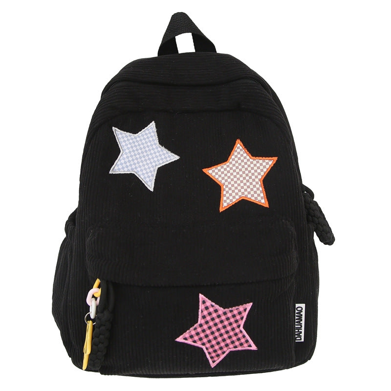Casual Star-Decorert Skoleveske Skanto