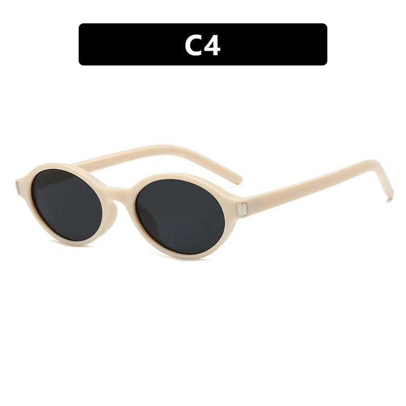 Women's elegant round sunglasses with modern frame Skanto