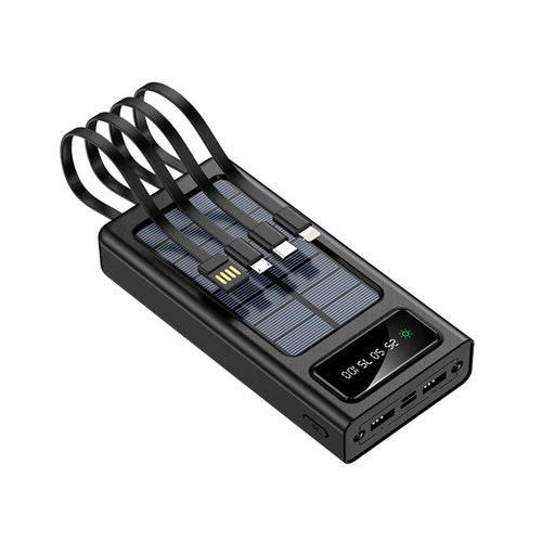 Solcelledet powerbank med multifunksjonell tilkobling og digital skjerm Skanto