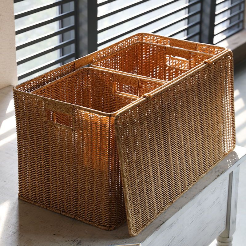 Laget Wicker Oppbevaringskiste Skanto