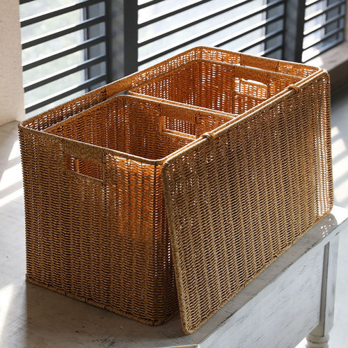 Laget Wicker Oppbevaringskiste Skanto