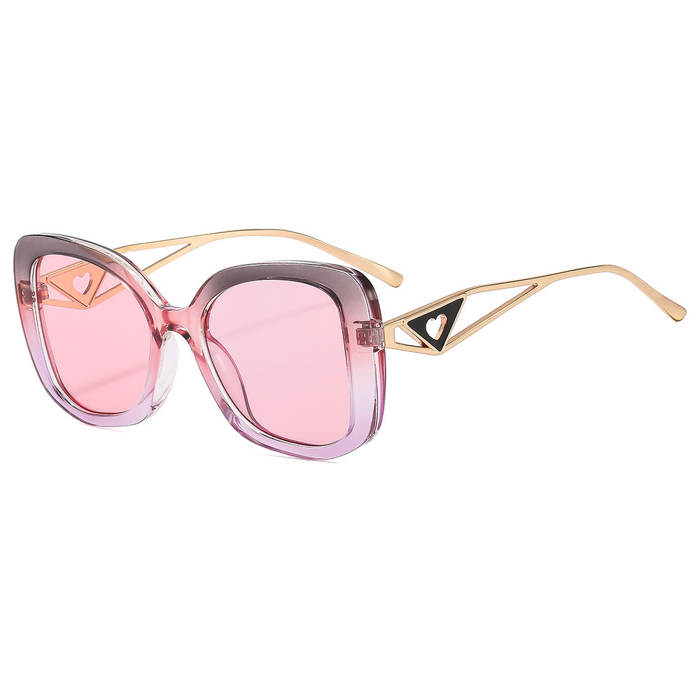 Women's fashion oversized sunglasses with luxurious heart detail Skanto