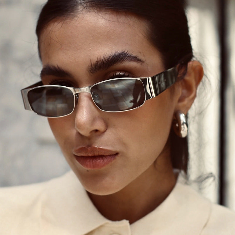 Women's fashionable rectangular sunglasses with elegant lenses Skanto