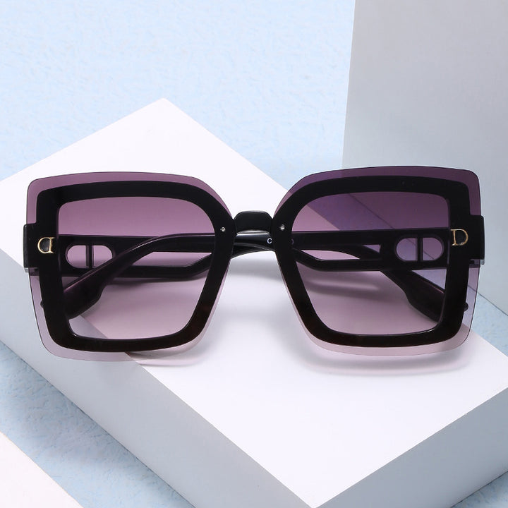 Dame moteriktig oversized solbrille i geometrisk design Skanto