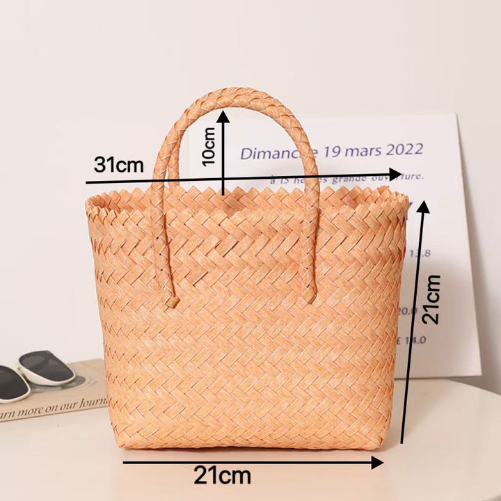 Handmade basket bag with stylish weave pattern Skanto