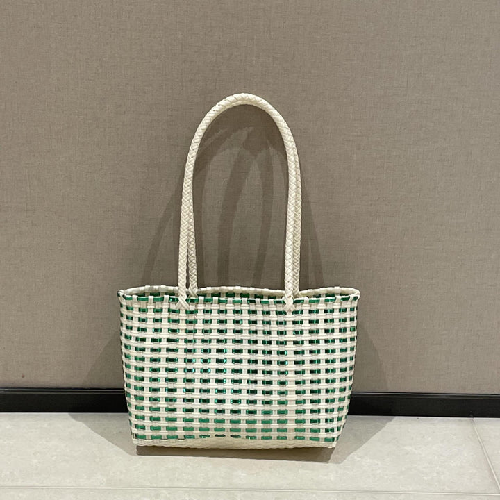 Håndvevd innkjøps- og strandveske Skanto