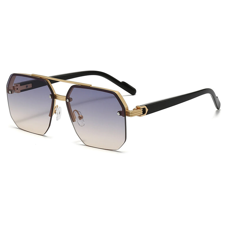 Dame moteriktig solbrille i trendy sekskant-design Skanto