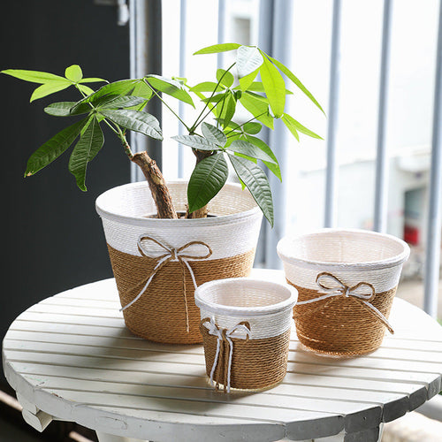 Dekorativ Woven Plantekrukke Skanto
