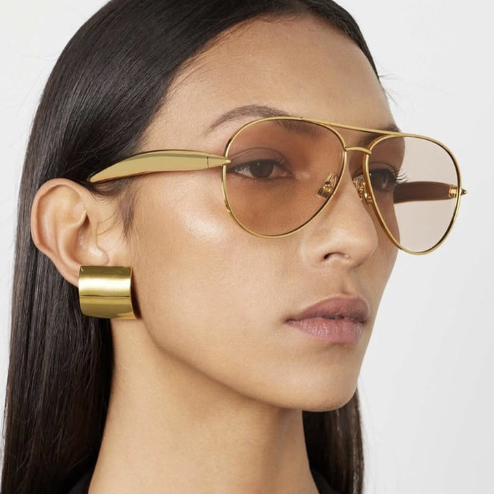 Women's Pilot Sunglasses with Elegant Details and Protective UV Filter Skanto