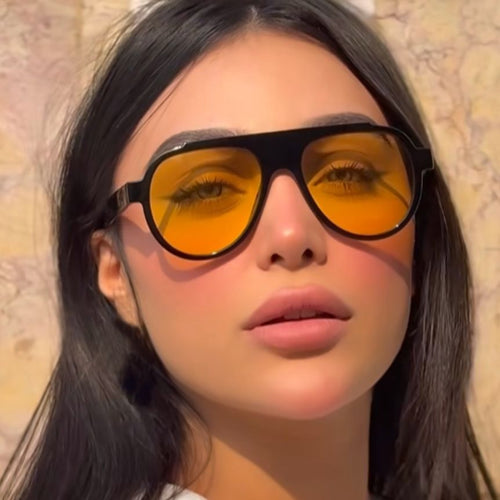 Dame Vintage-stil solbriller med elegant plastikkarm i leopardmønster Skanto